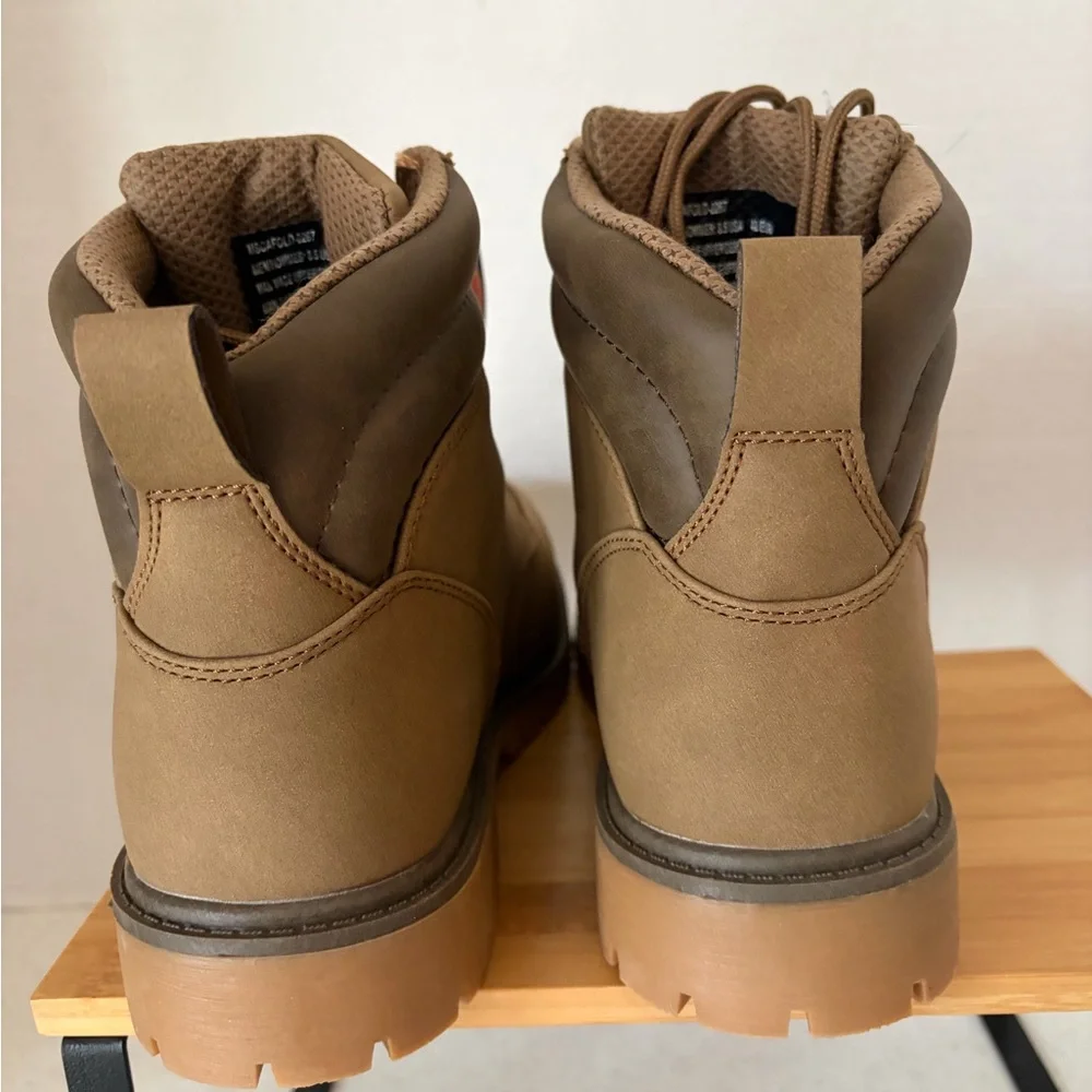 NWT LUGZ Scaffold Tan/Brown Lace-Up Work Hike Boots Men’s Sz 8.5 Slip Resistant